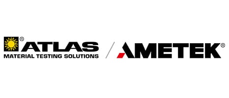 Atlas Material Testing Solutions and AMETEK logos side-by-side, representing a business partnership.
