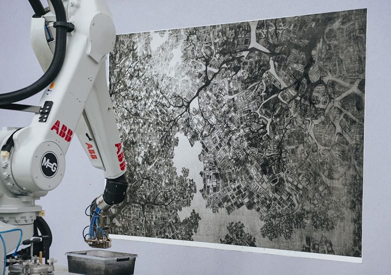 PPG Brings AI-Designed Robotic Mural to Life at Czech Street Art Festival