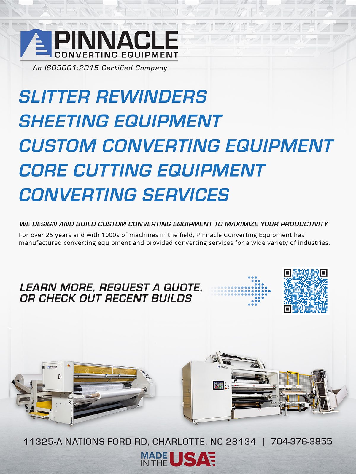 Ad: Pinnacle Converting Equipment &#x26; Services