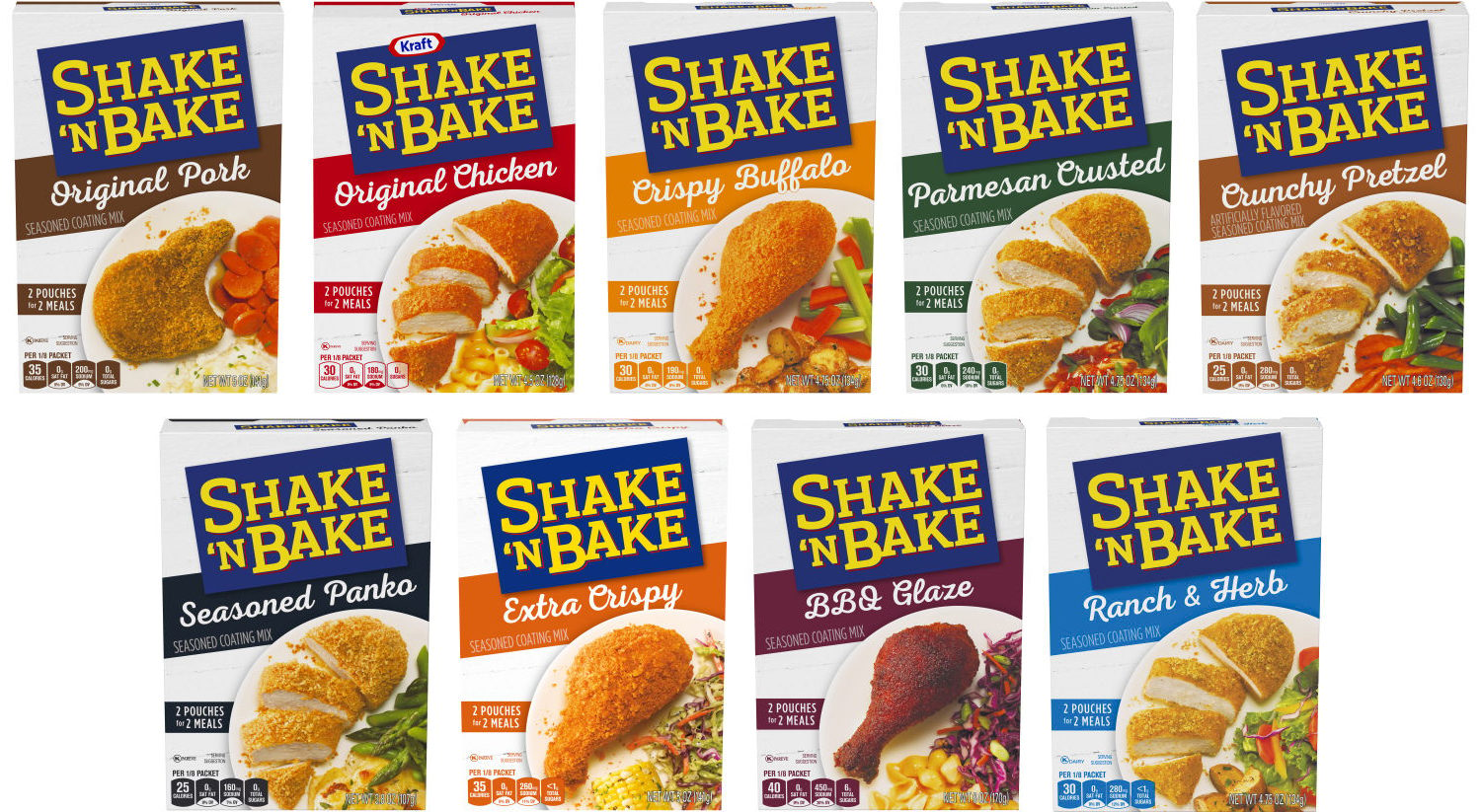 Shake &#x27;N Bake product line packages