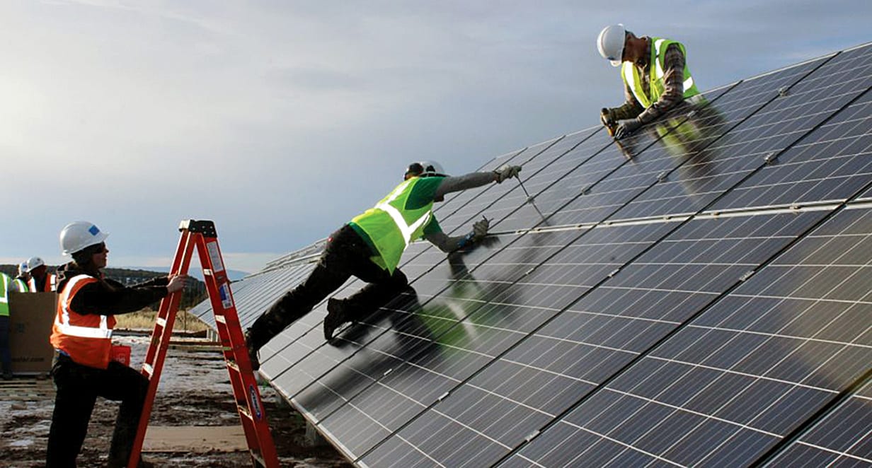 Solar panel installation