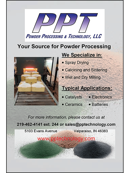 Ad: Powder Processing and Technology