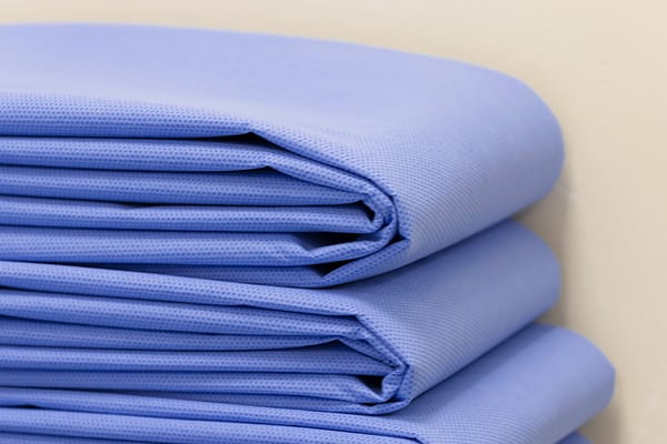 Folded Blue Drape Sheet