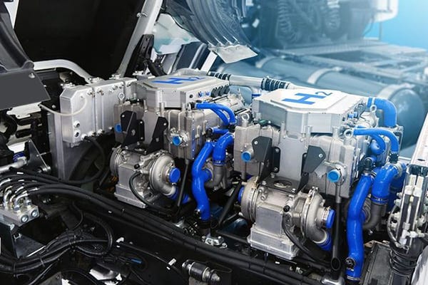 Fuel cell hydrogen truck engine