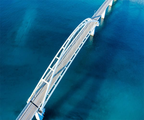 Bridge over water