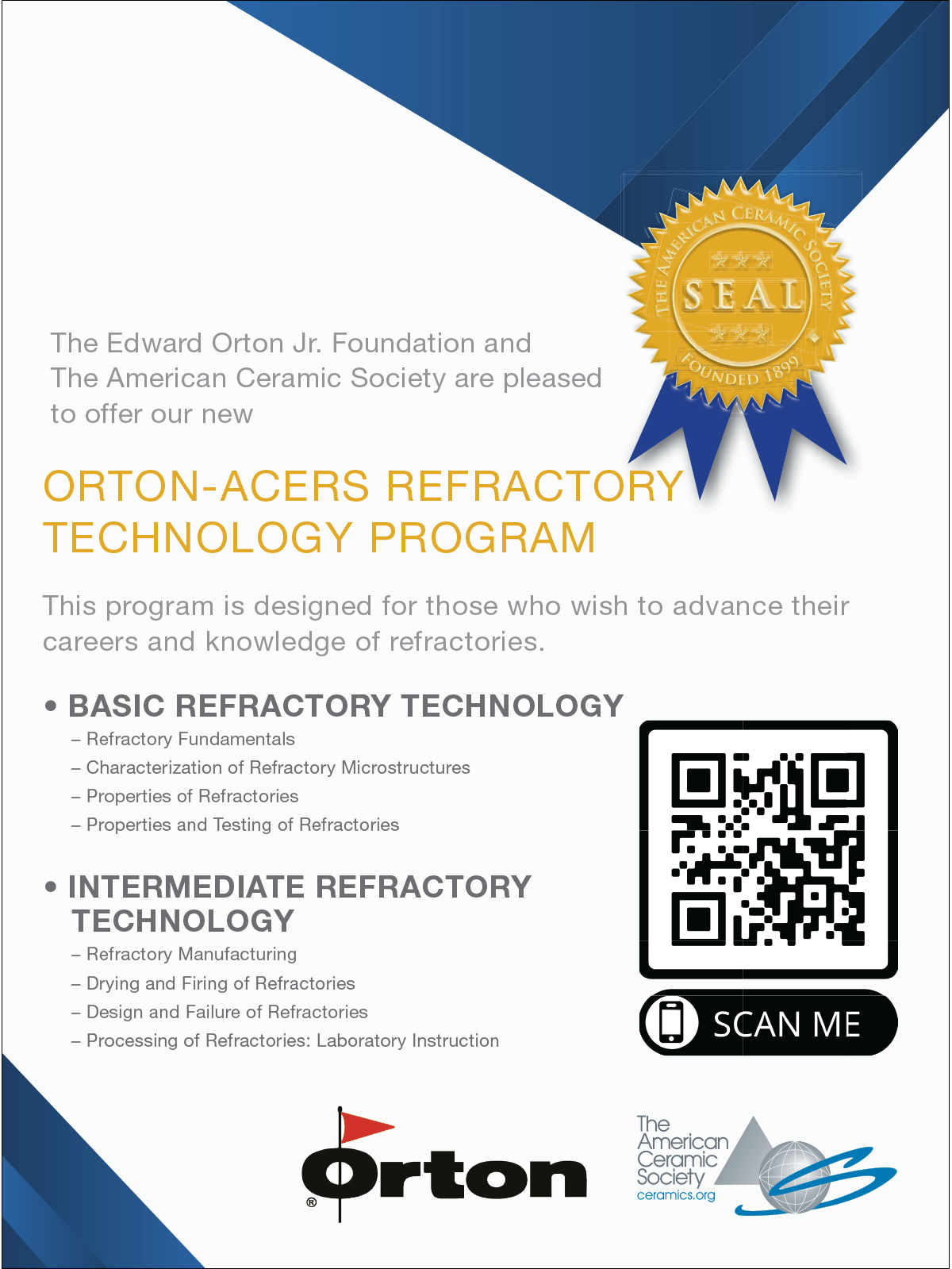 Ad: ACerS-Orton Refractory Program