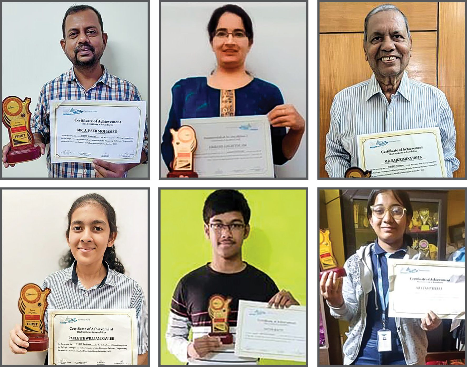 Essay competition winners
