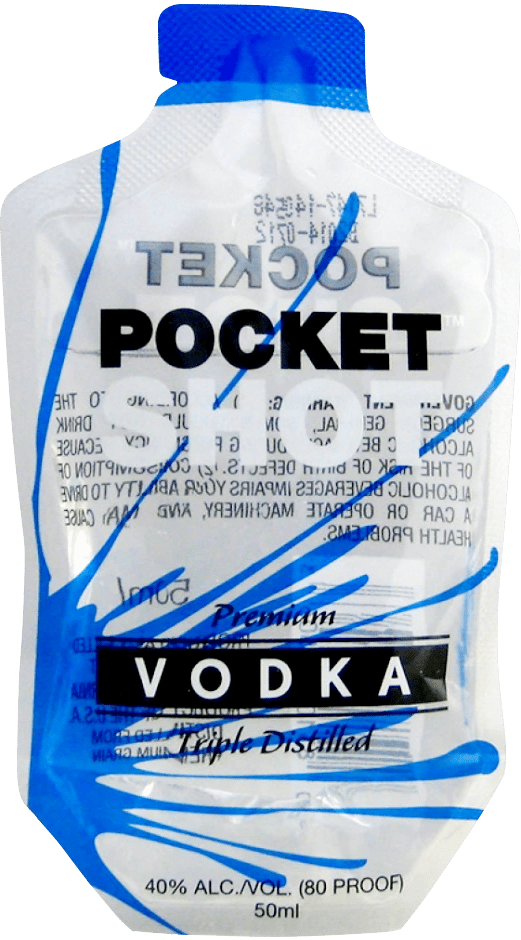 Pocket Shot vodka pouch
