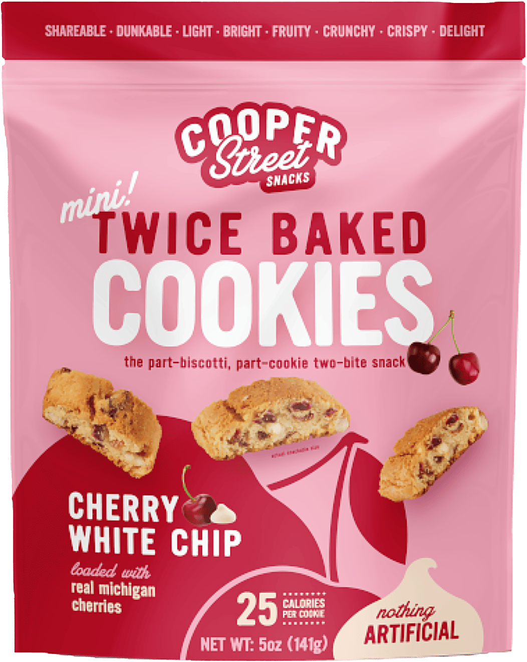 Cooper Street Cherry White Chip cookie packaging