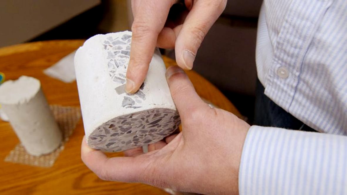 Riman’s technology has been used to make more than 30 different materials, including concrete that stores carbon dioxide