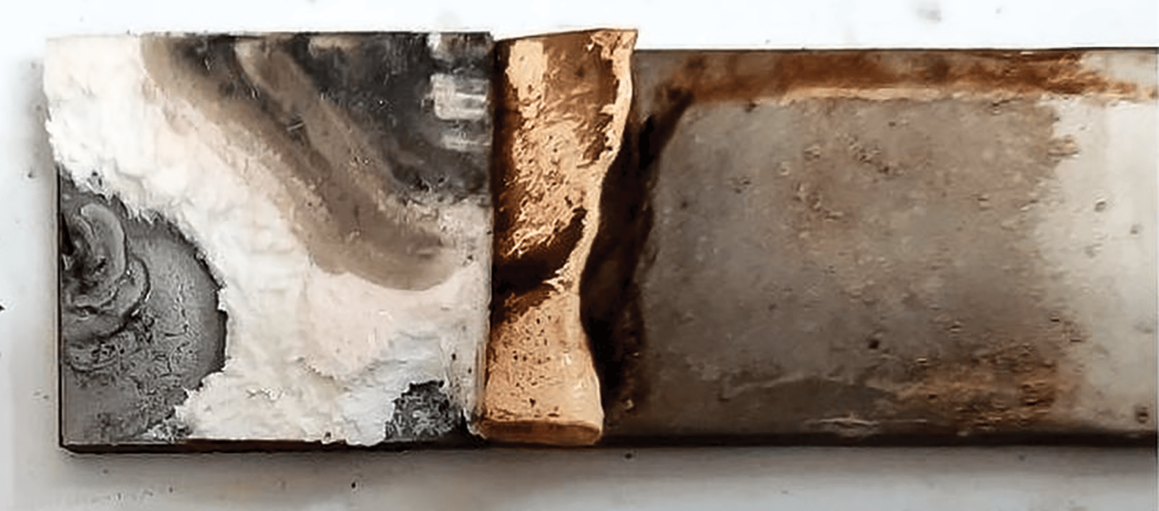 Corrosion observed deep in the bondlines of 316 steel metal