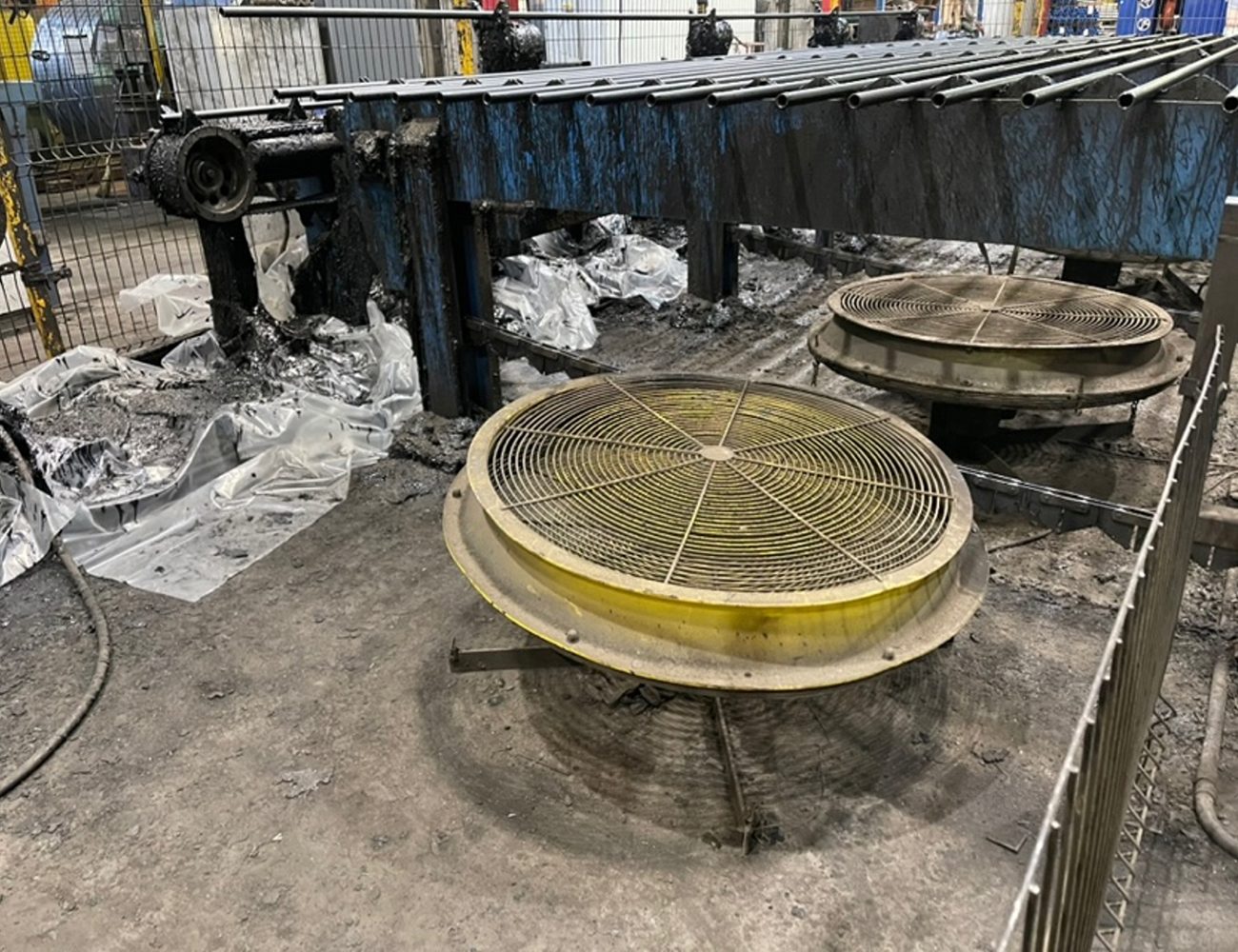 Pictures of water-based coating operation – Operational - cleanliness issues