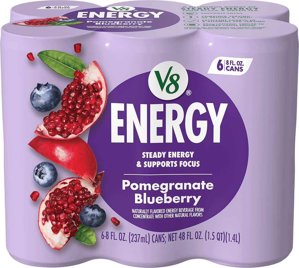Image of V8 Energy’s new packaging.