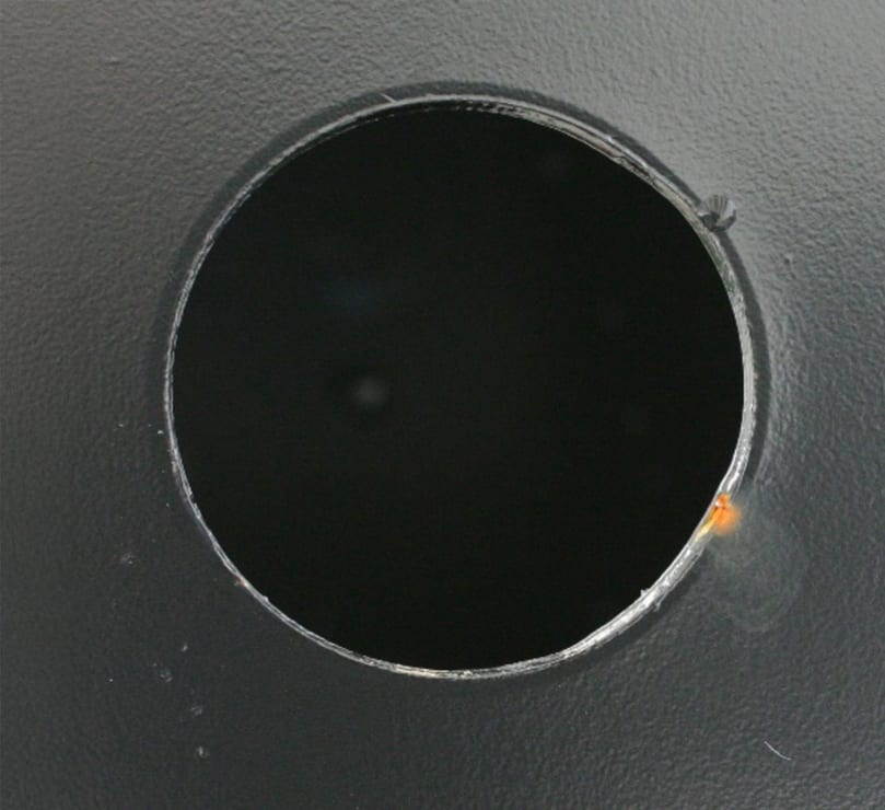 Edge corrosion comparison after salt spray: Powercron