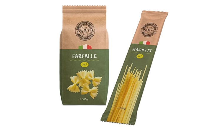 Pasta packaging with Siegwerk’s CIRKIT NOVASEAL lacquer.