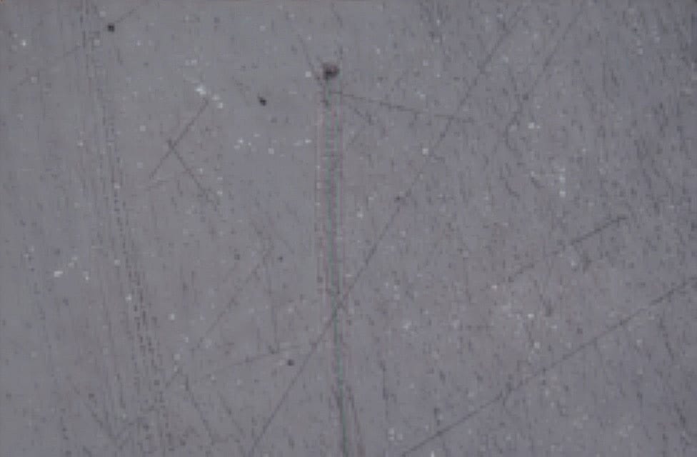 Microscopic results of pencil hardness (H) at different positions