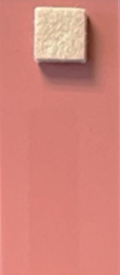 Color transfer resistance of pastel paint formulated with OPTI-MATT™ 2300C Emulsion and control paint formulated with traditional extenders, each tinted with 4 fl oz of red iron oxide.