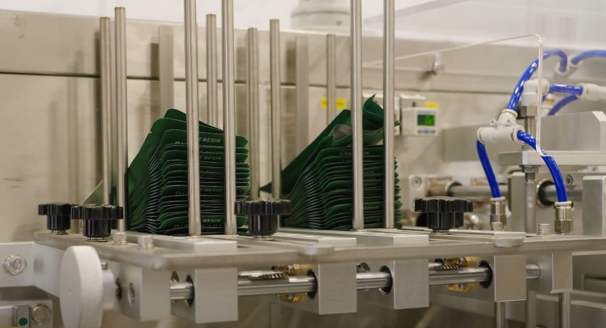 Image of pre-made pouches ready to be used in LeafyPack’s Ecovape Premade Poucher.