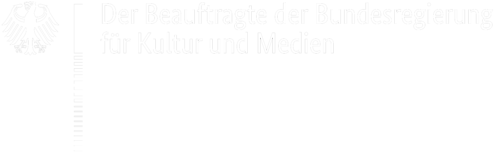 German government logo: white eagle and text for Federal Commissioner for Culture and Media on green.