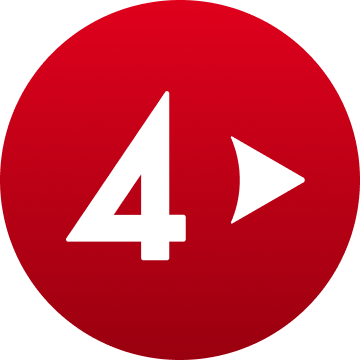 Red circle with a white number 4 and a white play arrow.