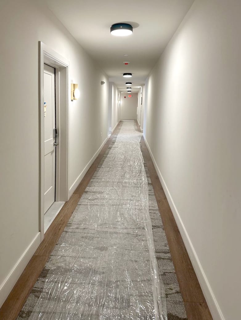 The Built Companies project hallway