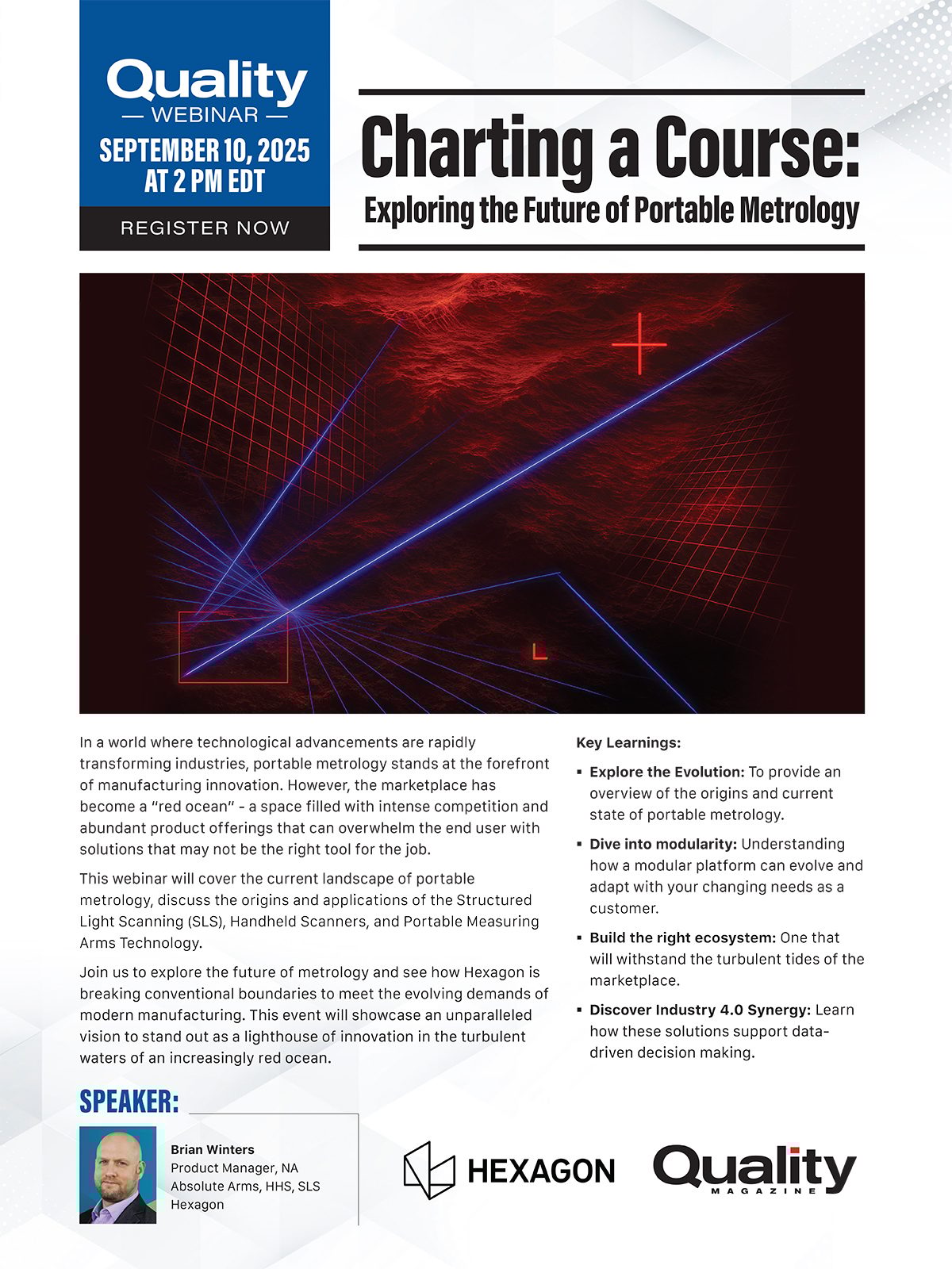 Quality House/Trade Ads - 9/10 Hexagon Metrology webninar