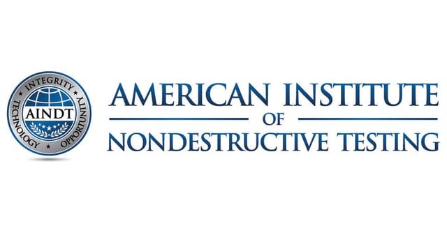 Logo and full name of the American Institute of Nondestructive Testing (AINDT).