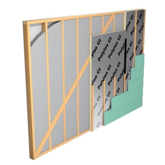 Diagonal wood bracing used to provide resistance against lateral loads.