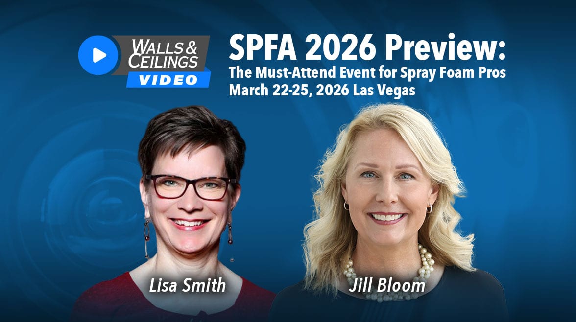 Video preview of SPFA 2026, the must-attend event for spray foam pros, featuring Lisa Smith and Jill Bloom.