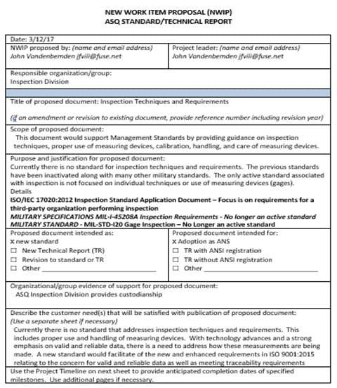 NWIP Document