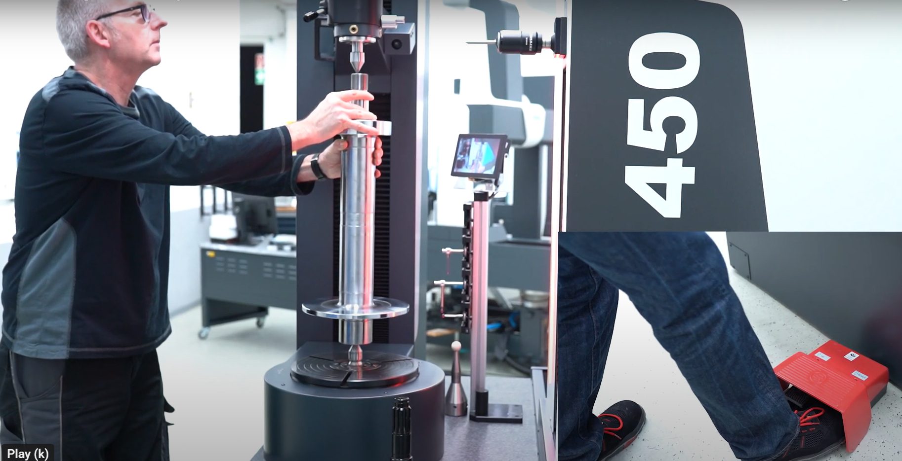 worker positioning part for inspection