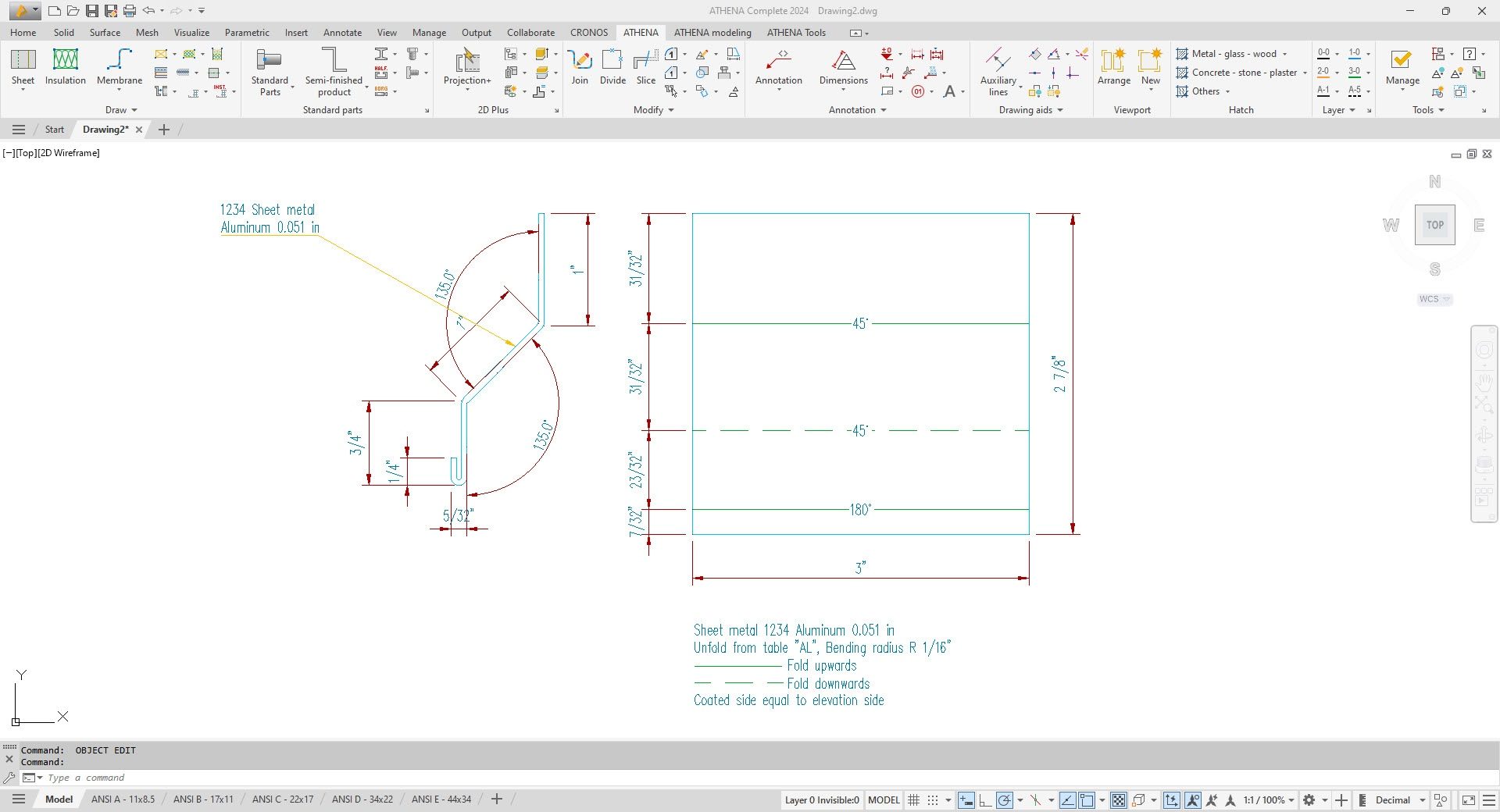 CAD CPNA Unfold Sheet Metal Light