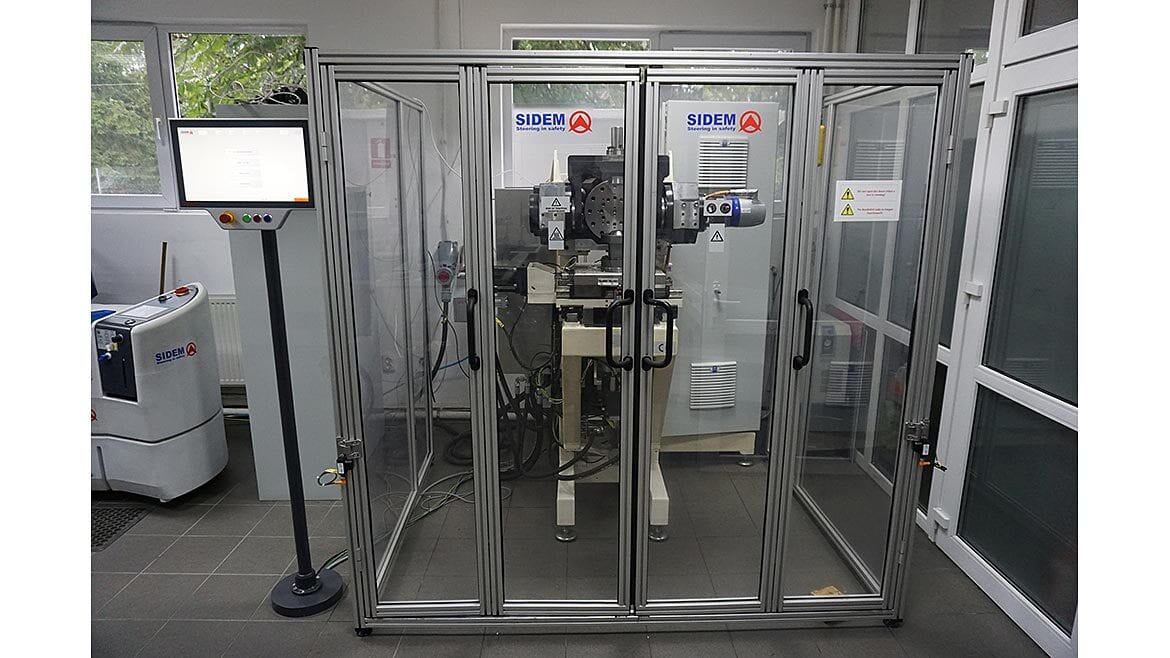 AHP’s ball joint test operating at the SIDEM NV’s site.