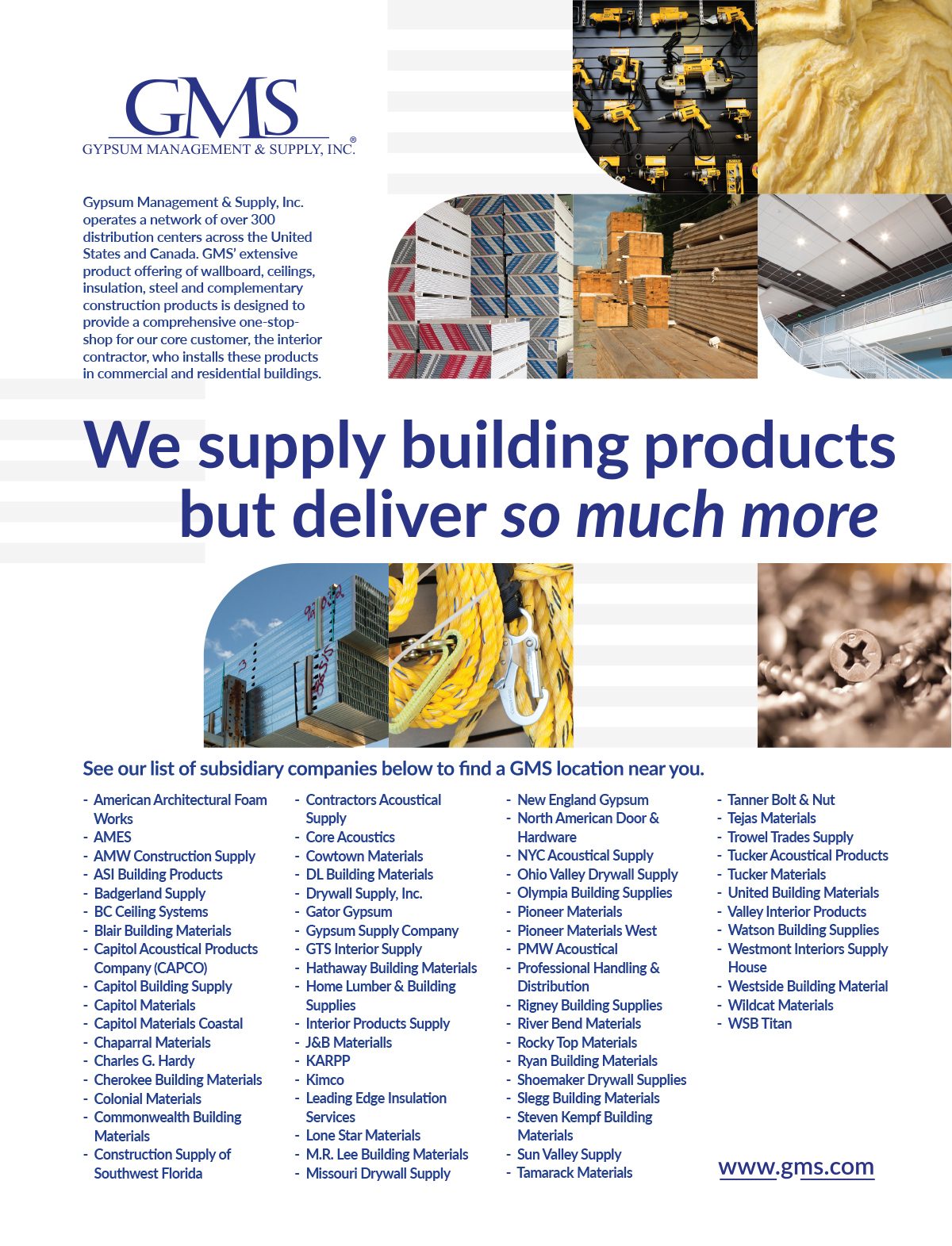 Gypsum Management &#x26; Supply (GMS)
