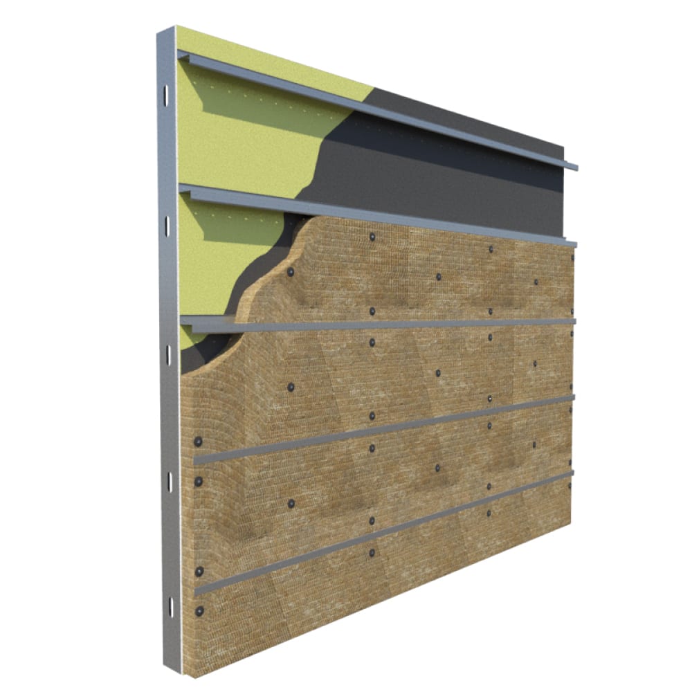Z-Furring running horizontal is a common approach to CI systems with cladding attachment