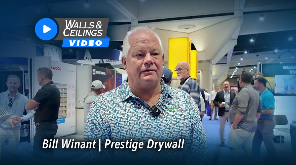 Interview with Bill Winant from Prestige Drywall for Walls & Ceilings Video.