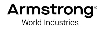 Armstrong World Industries logo, with "Armstrong" bold and "World Industries" in lighter text.
