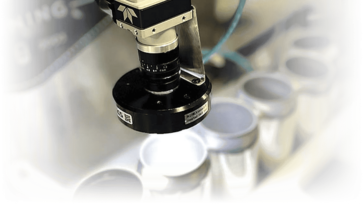 Teledyne DALSA Genie Nano camera inspecting aluminum cans