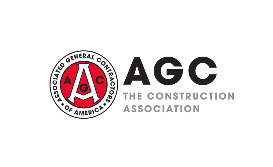 AGC The Construction Association logo with circular emblem.