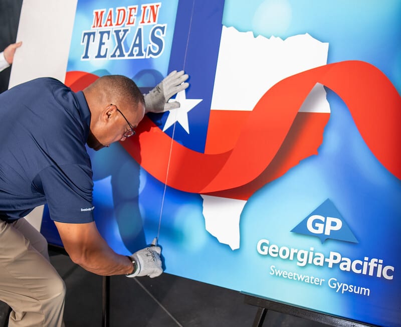 Georgia Pacific New Texas Gypsum Wallboard Plant Ribbon Cutting