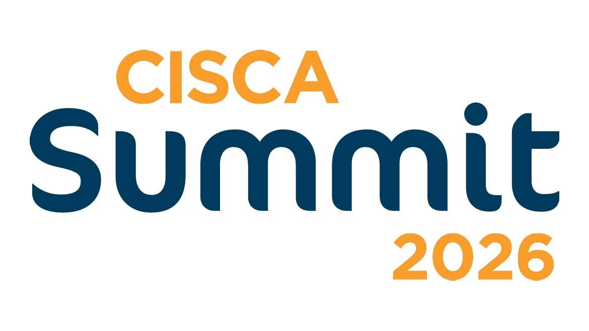 Logo for CISCA Summit 2026, with 'CISCA' in orange and 'Summit 2026' in dark blue.