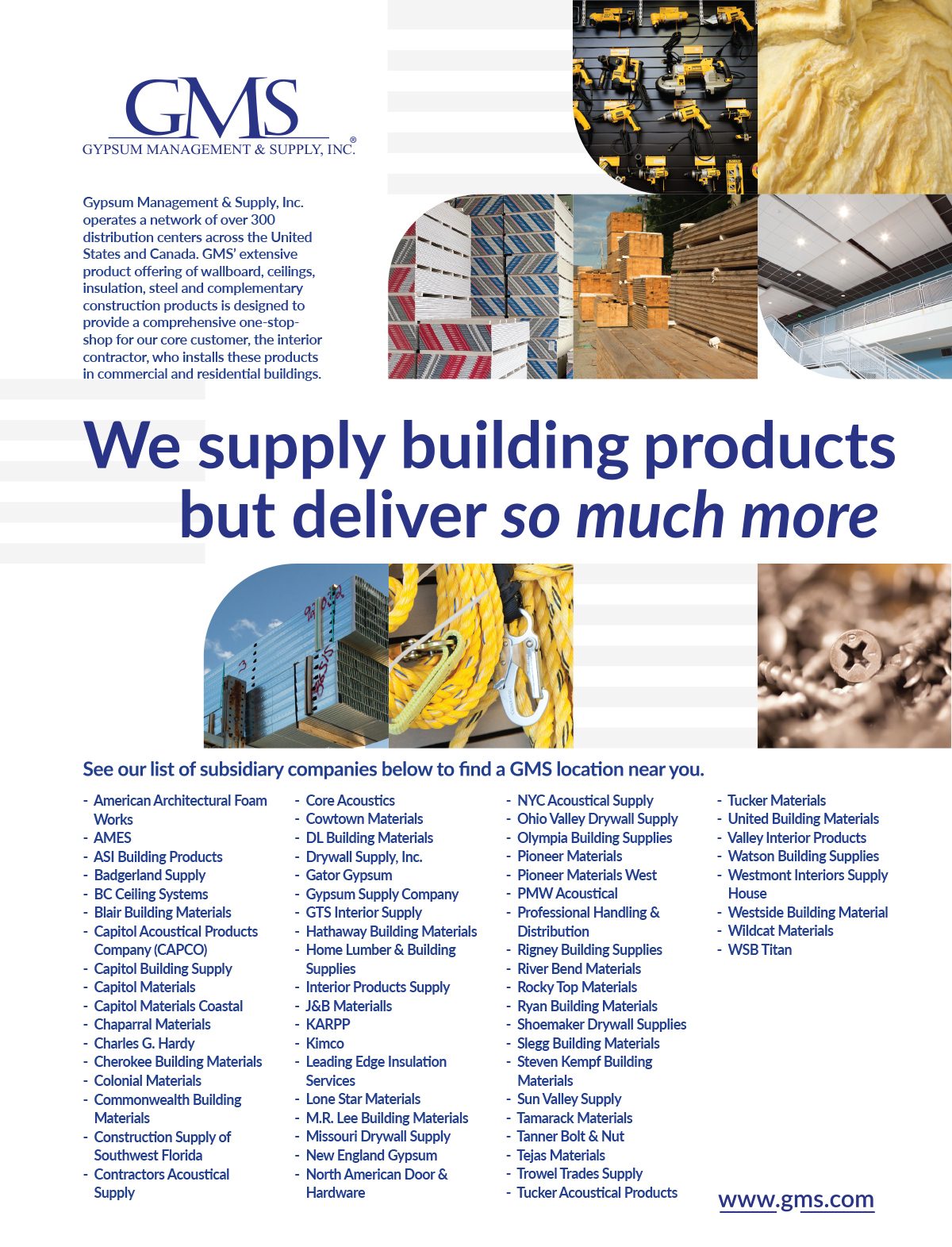 Gypsum Management &#x26; Supply (GMS)