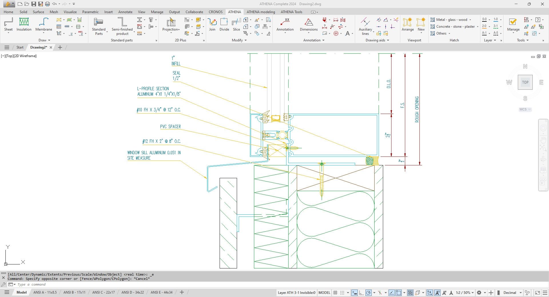 CAD Sill Detail Complete