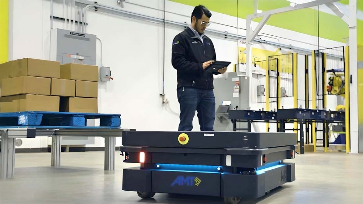 autonomous mobile robot (AMR) in operation
