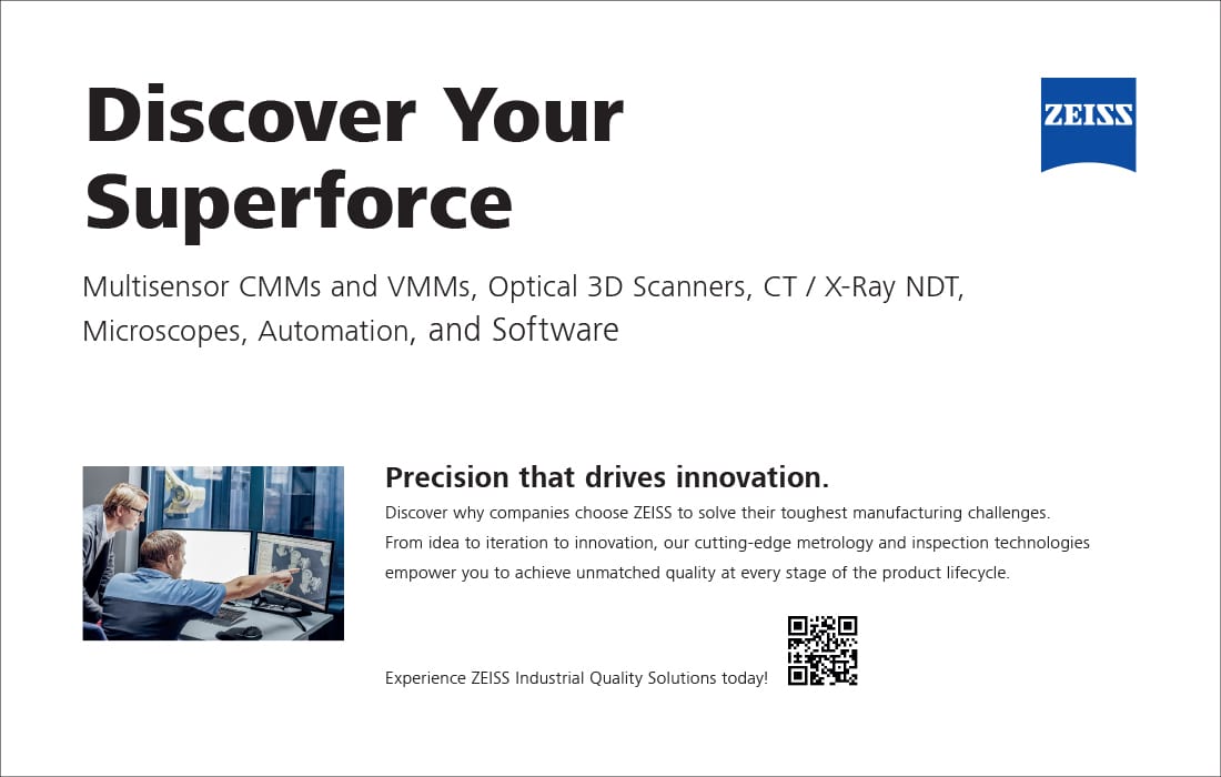 ZEISS metrology and inspection technologies for quality manufacturing across the product lifecycle.