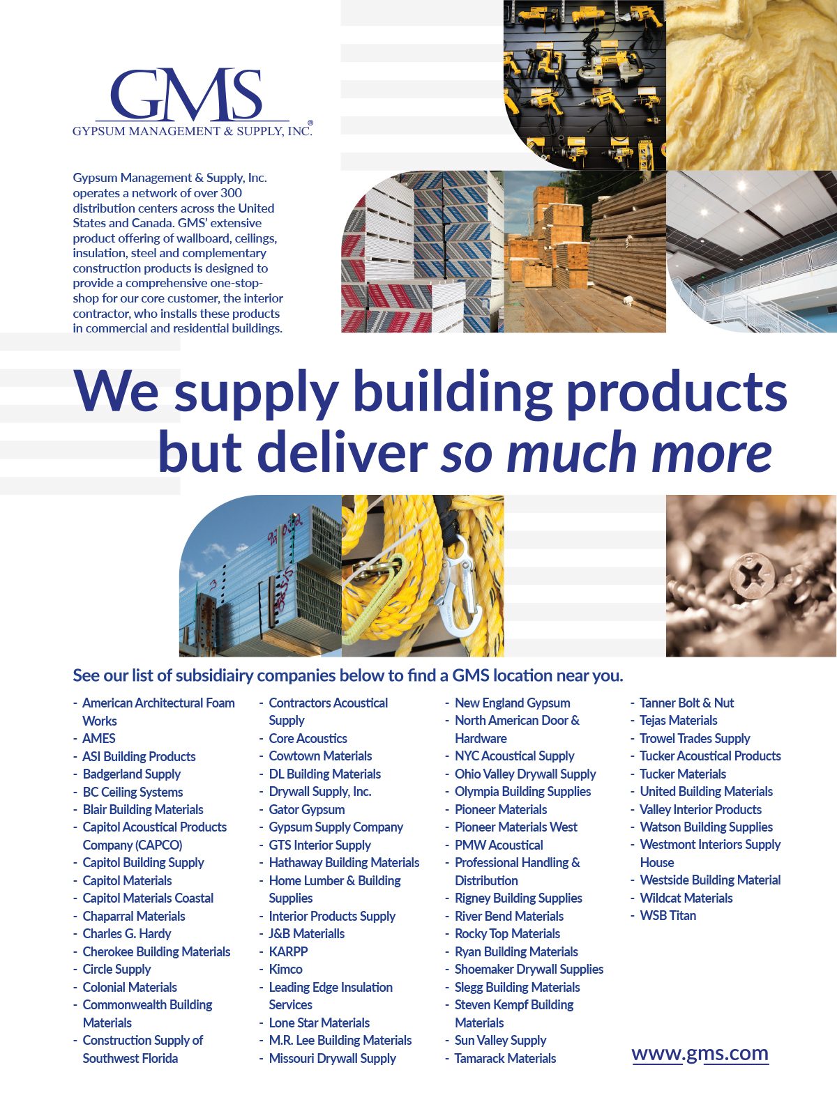 Gypsum Management &#x26; Supply (GMS)