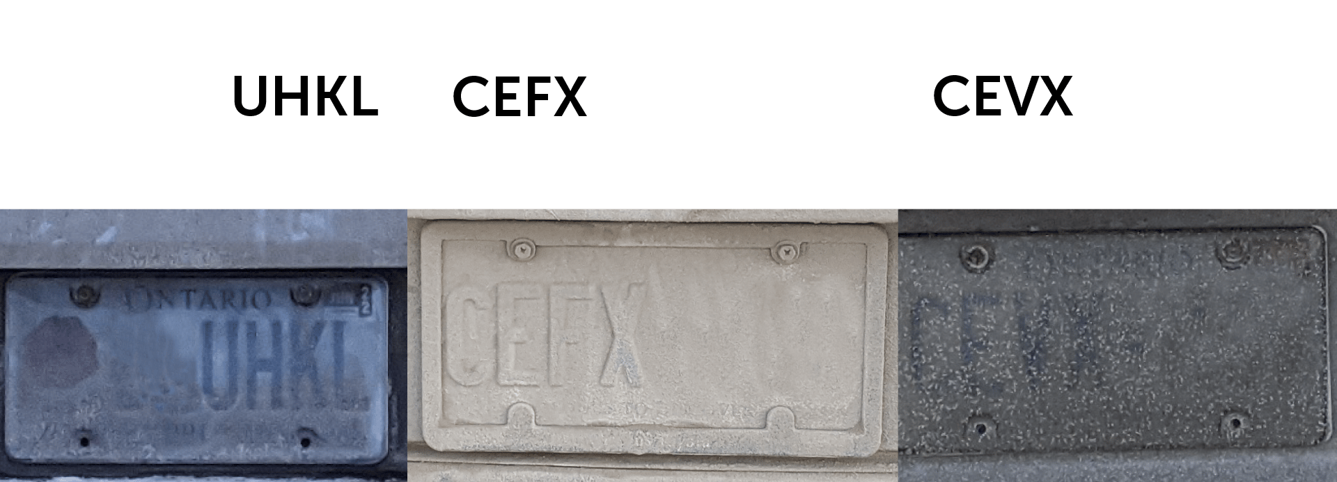 License plates can become difficult to read due to environmental conditions