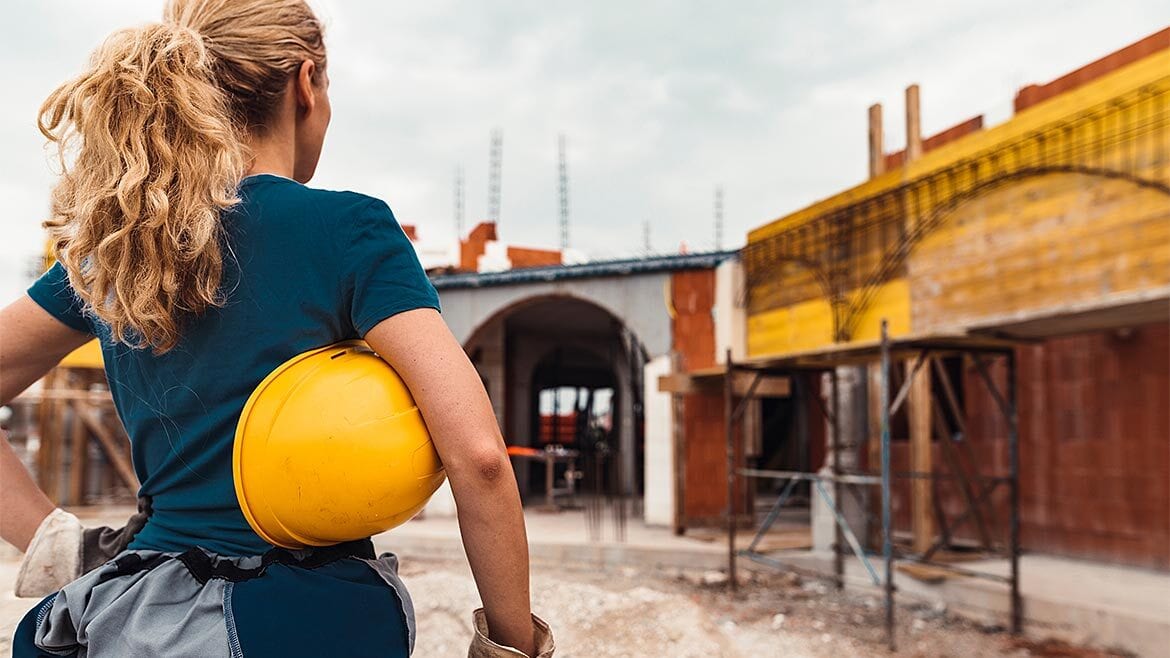 Woman construction worker