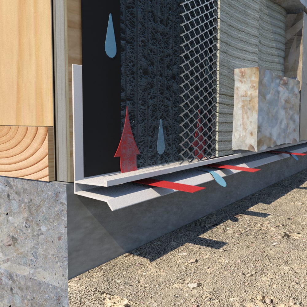 Drip Flashing with interstitial space