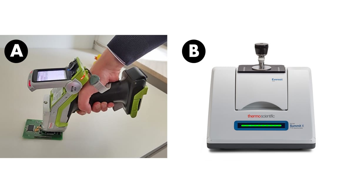 Handheld XRF analyzer, FT-IR spectrometer 
